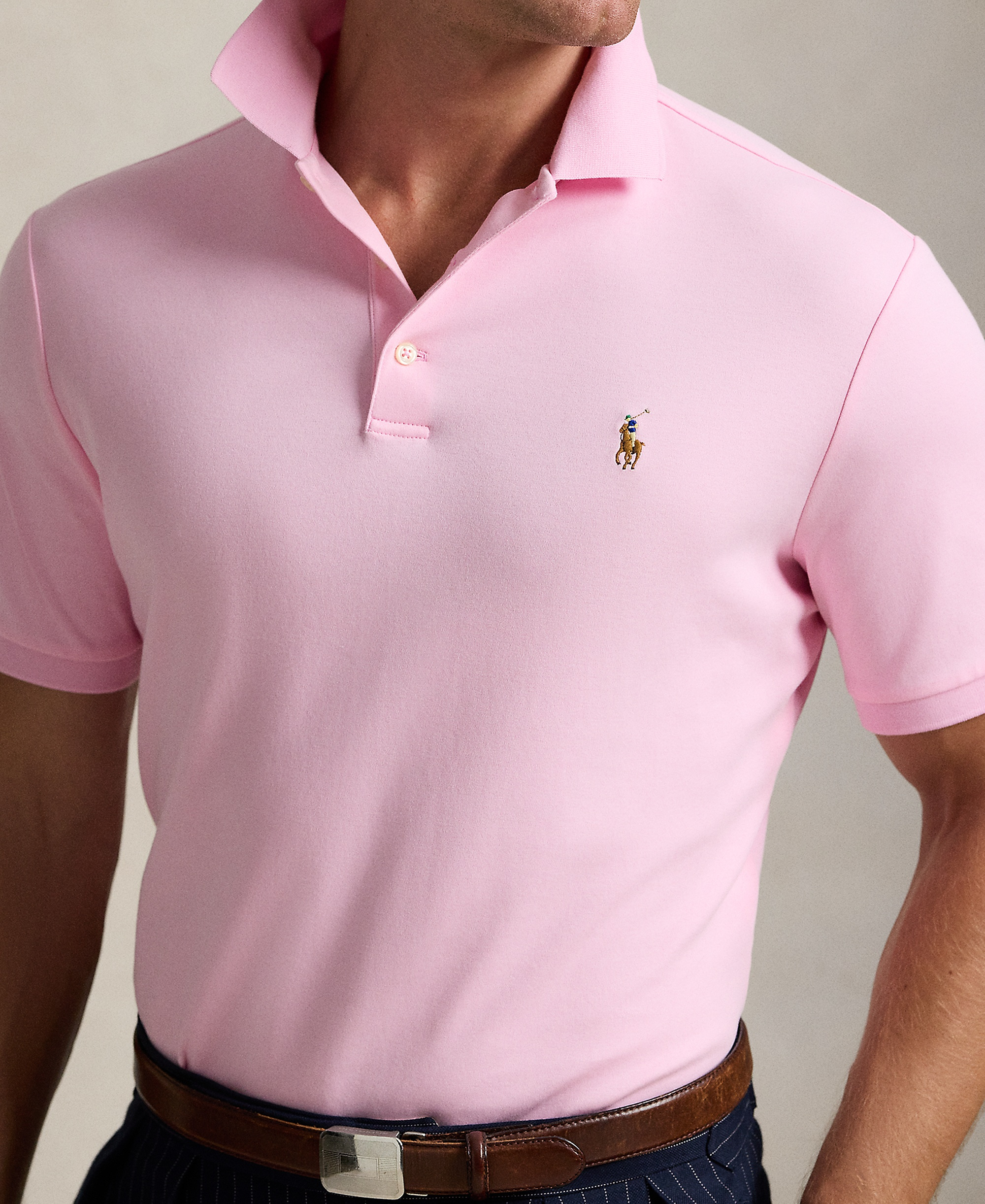 Polo Ralph Lauren Men's Classic Fit Soft Cotton Polo Shirt - Carmel Pink