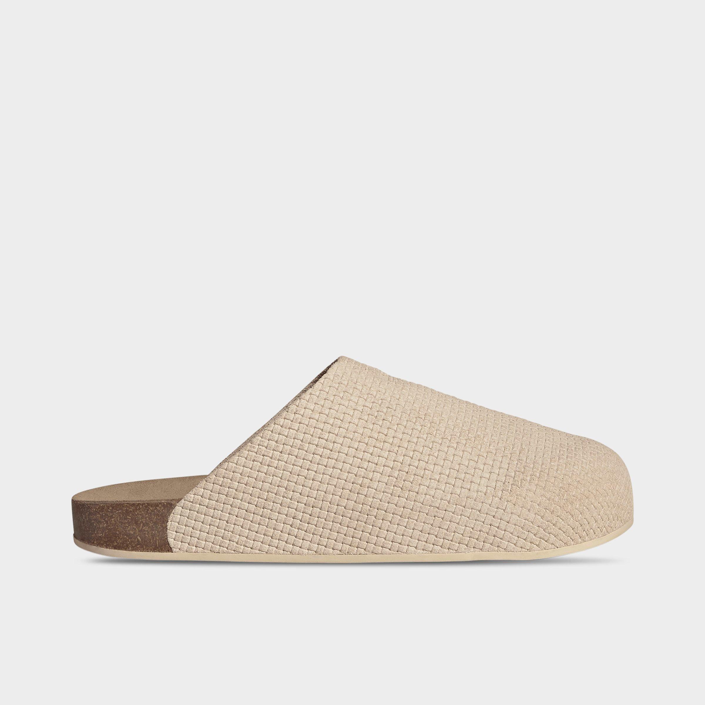 Men's adidas Originals Adimule Slide Sandals - Sand Strata - Left shoe facing left. Outside of the shoe.