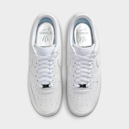 Men's Nithtke NOCTA Air Force 1 Low Casual Shoes - White/Cobalt Tint/Metallic Silver - Top view