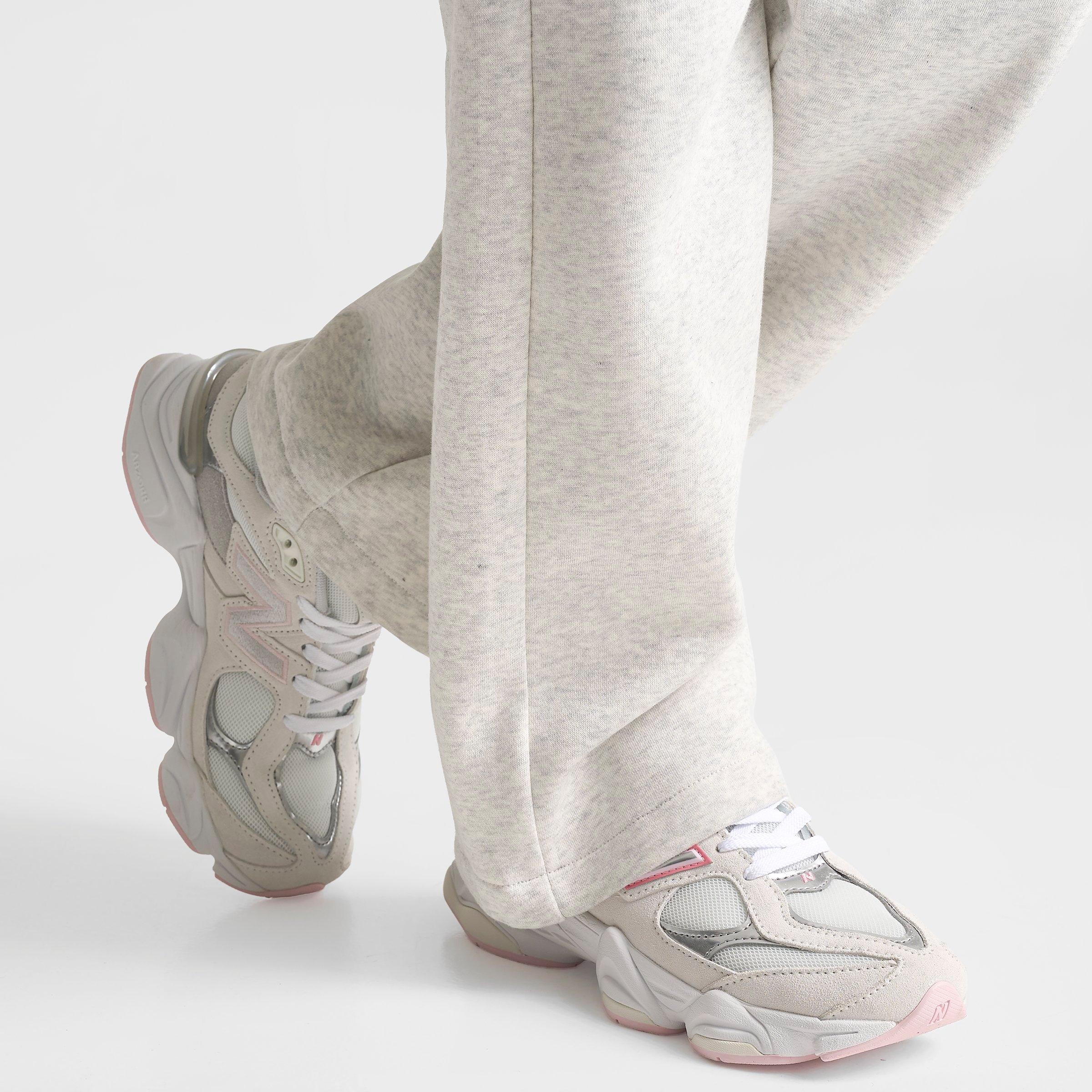 Girls' Big Kids' New Balance Wide Leg Sweatpants - Ash Heather - view 6