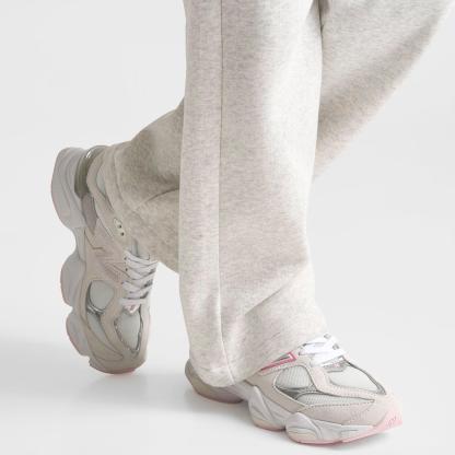 Girls' Big Kids' New Balance Wide Leg Sweatpants - Ash Heather - view 6