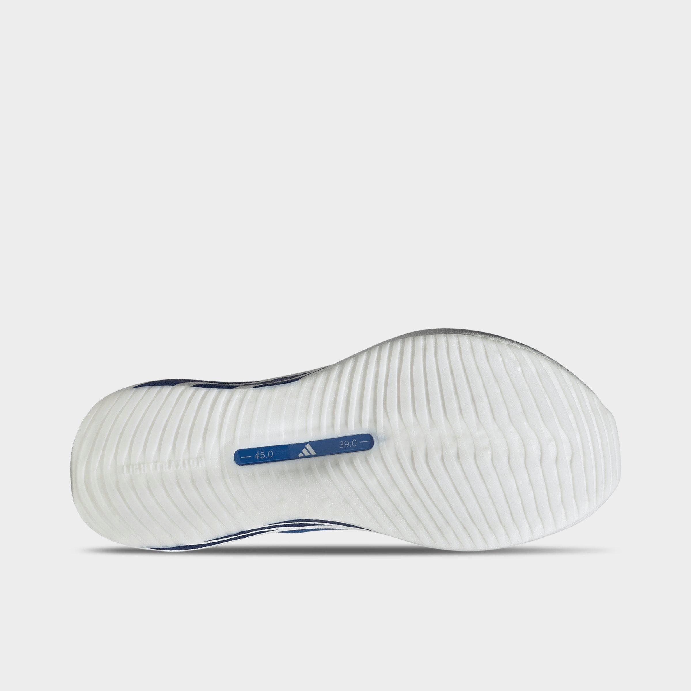 Men's adidas Hyperboost Edge Running Shoes - Part 1 - Cloud White/Equipment Blue/Zero Metallic - Bottom view