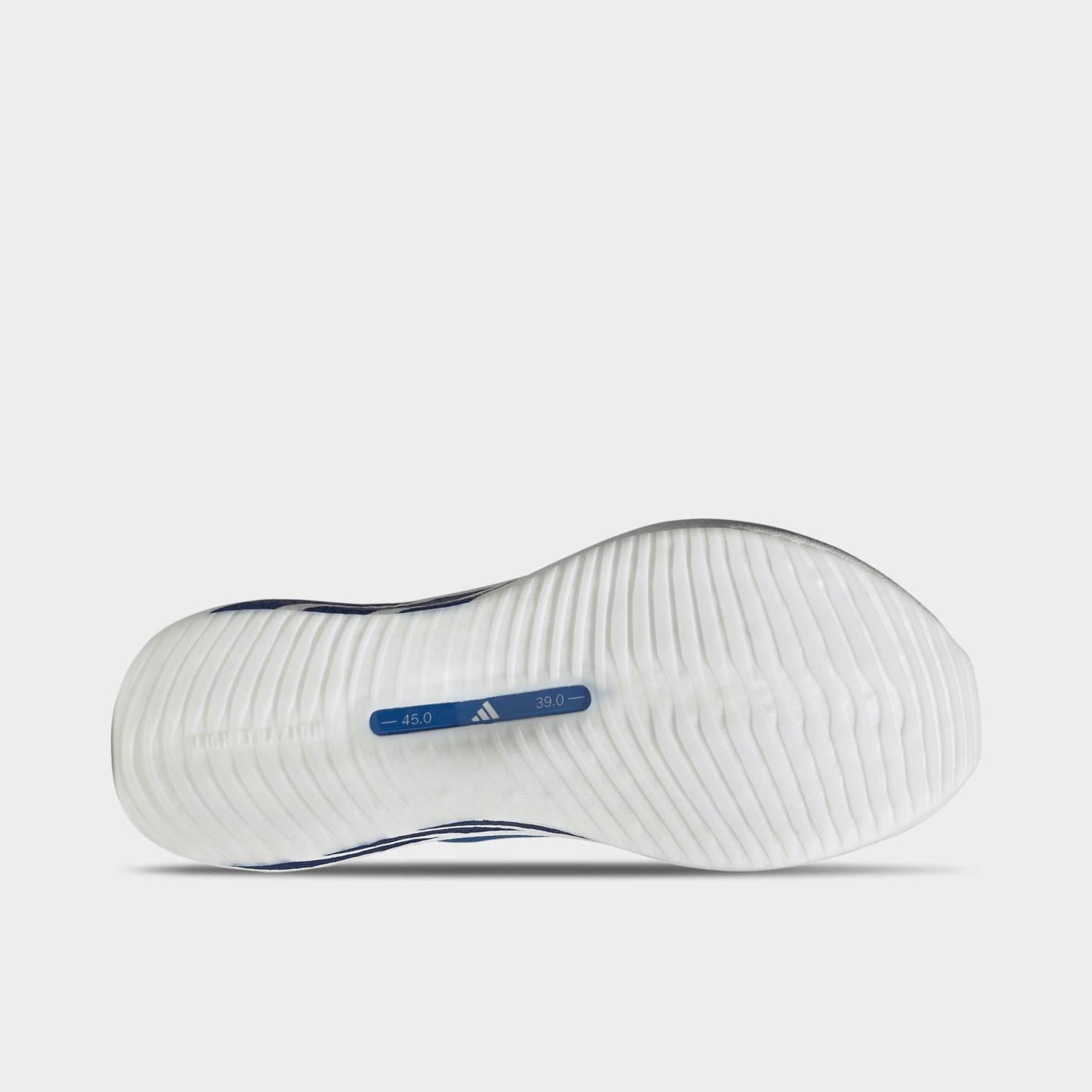 Men's adidas Hyperboost Edge Running Shoes - Part 1 - Cloud White/Equipment Blue/Zero Metallic - Bottom view