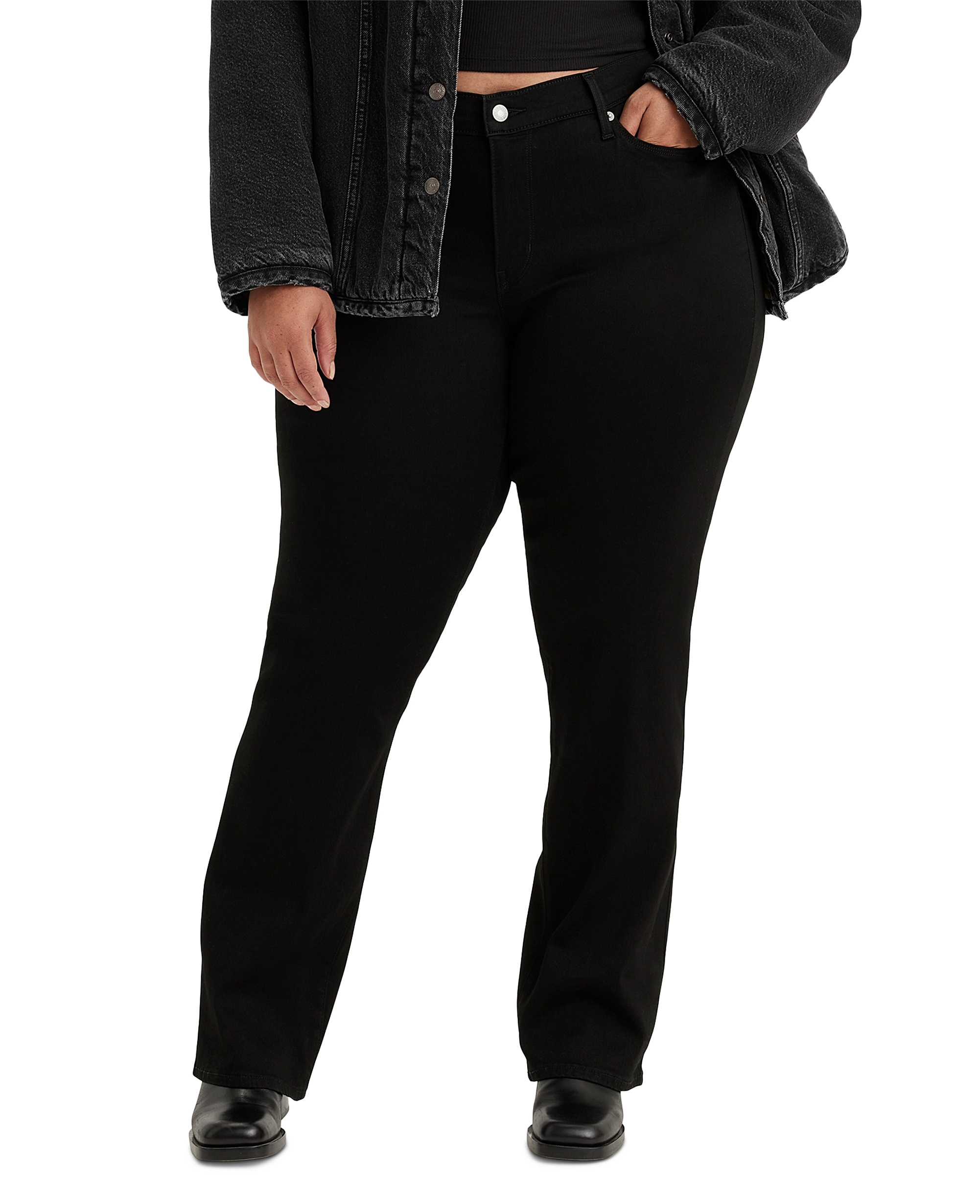 Levi's Trendy Plus Size 415 Classic Bootcut Jeans - Soft Black