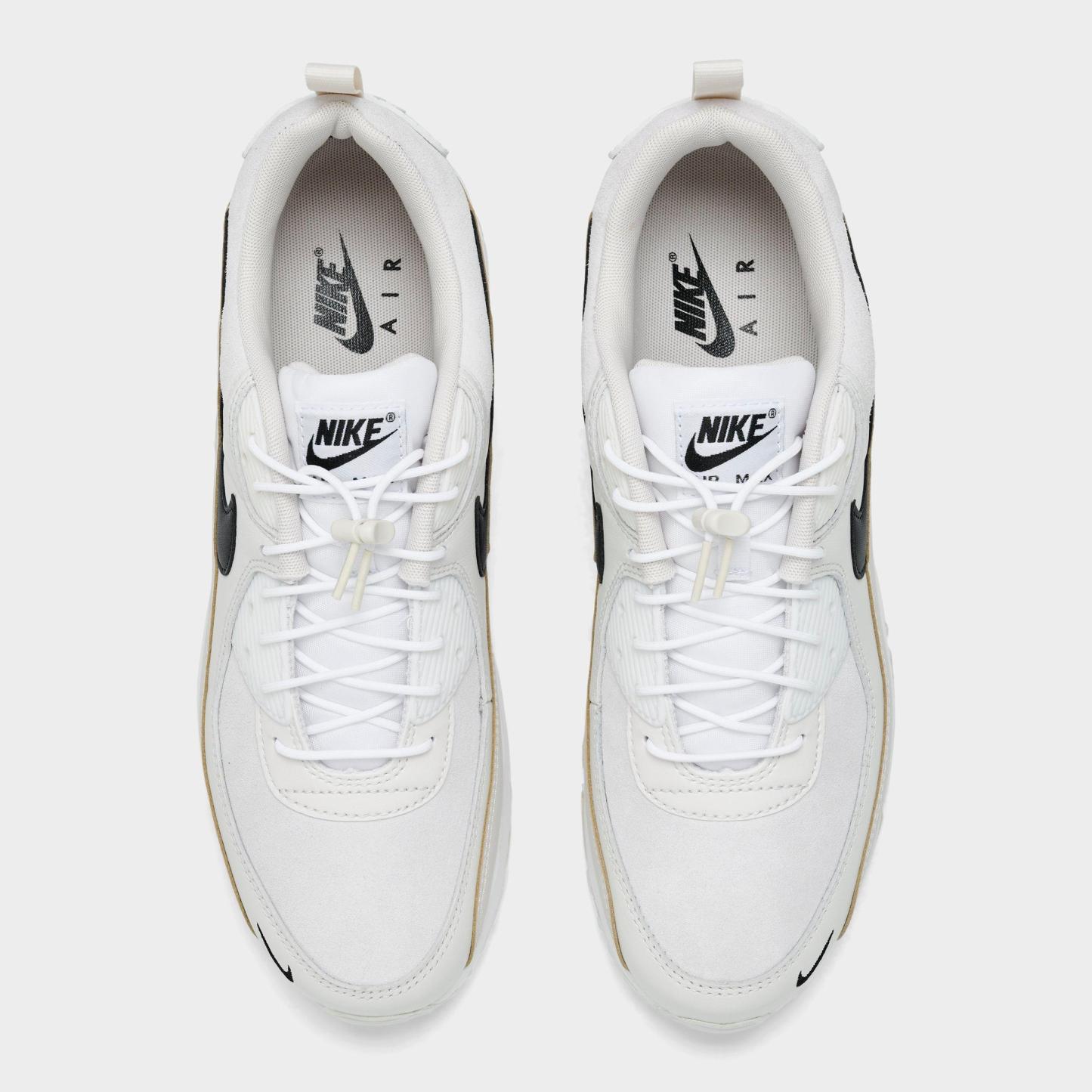 Men's Nithtke Air Max 90 Casual Shoes - Part 3 - White/Light Orewood Brown/Phantom/Black - Top view
