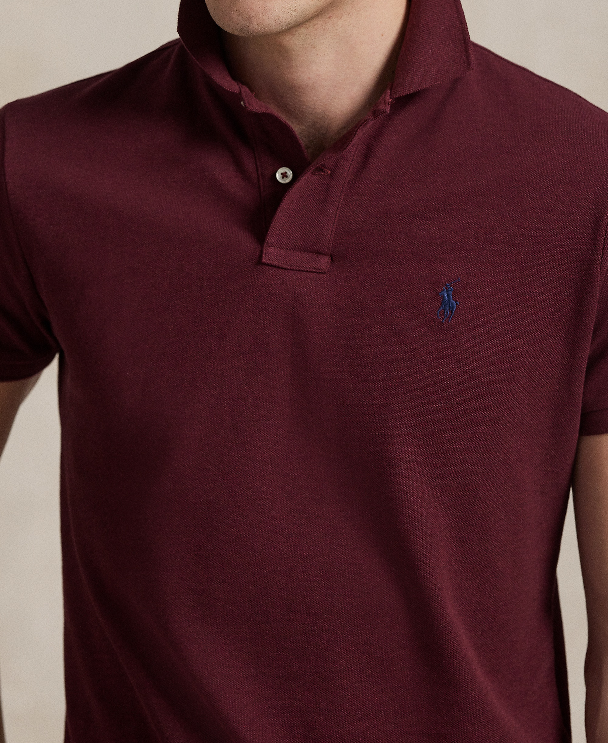 Polo Ralph Lauren Men's Classic-Fit Mesh Polo Shirt - Spring Wine Heather