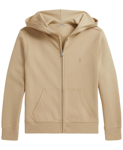 Polo Ralph Lauren Boys' 8-20 Double-Knit Full-Zip Hoodie - TALLOW CREAM