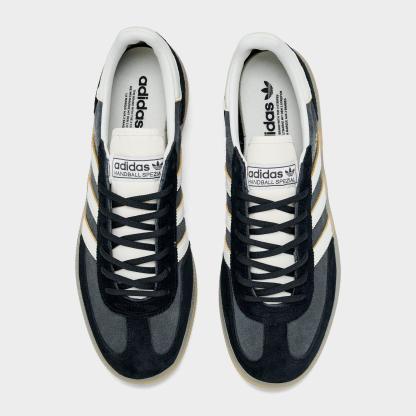 Men's adidas Originals Handball Spezial Casual Shoes - Part 4 - Carbon/Off White/Core Black - Top view