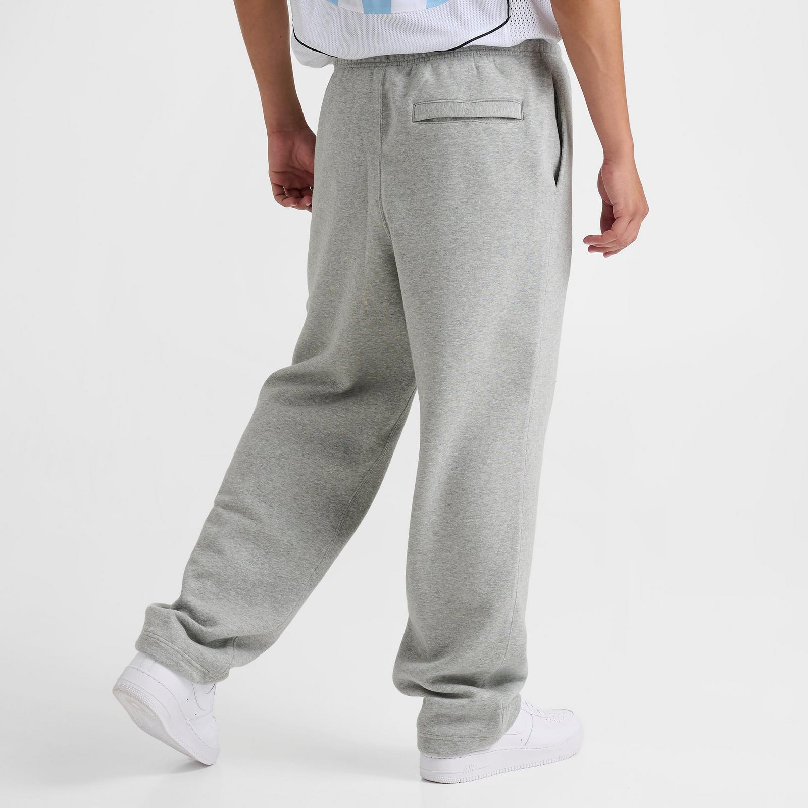 Men's Nike Sportswear Club Fleece Bungee Jogger Pants - Dark Grey Heather/Light Smoke Grey/White