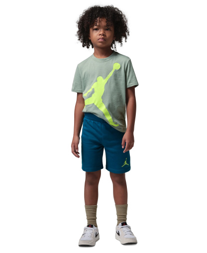 Jordan Boys' 4-7 Jumbo Jumpman T-Shirt and Shorts, 2-Piece Set - Green Abyss