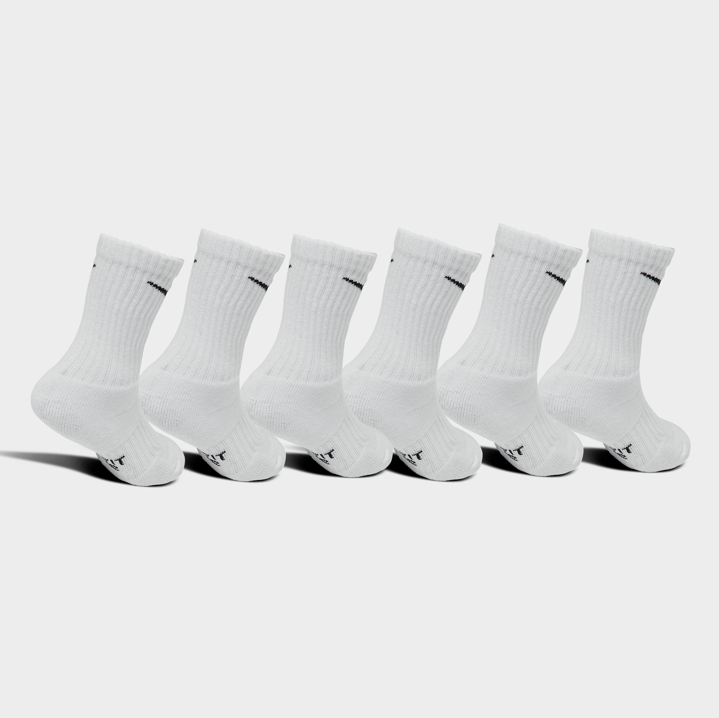 Kids' Toddler Nithtke Dri-FIT Crew Socks (6-Pack) - White