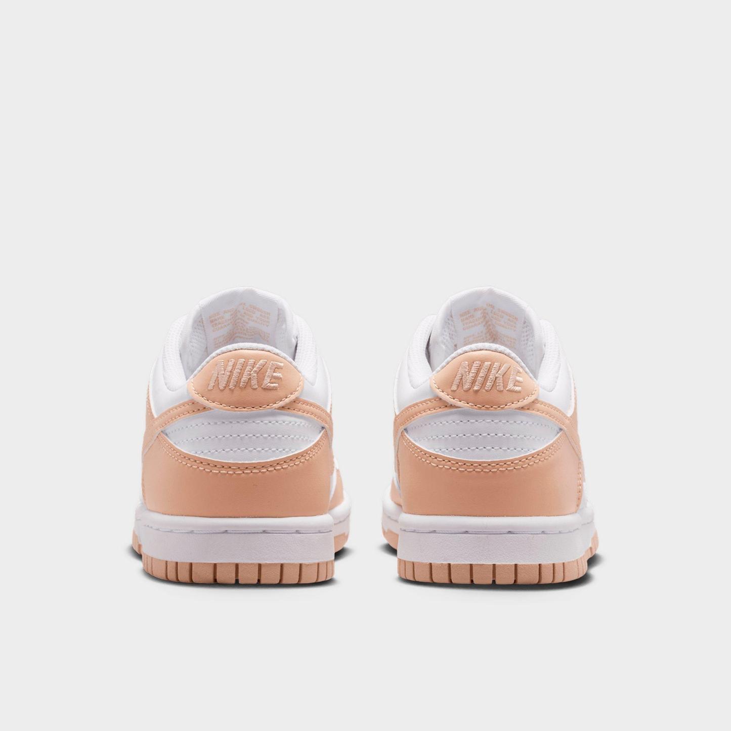 Big Kids' Nithtke Dunk Low Casual Shoes - Part 1 - White/Shimmer/White/Shimmer - Back view