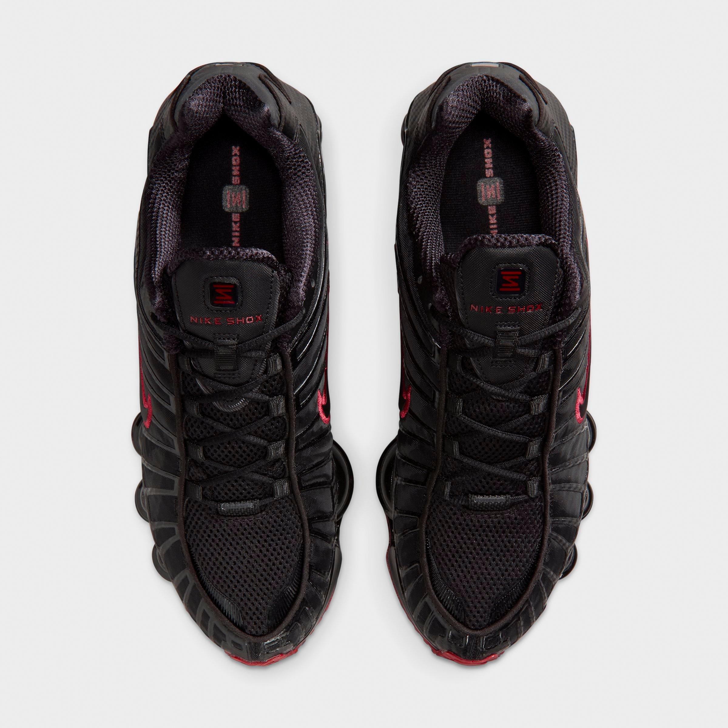 Men's Nithtke Shox TL Casual Shoes - Part 2 - Black/Tough Red/Black - Top view