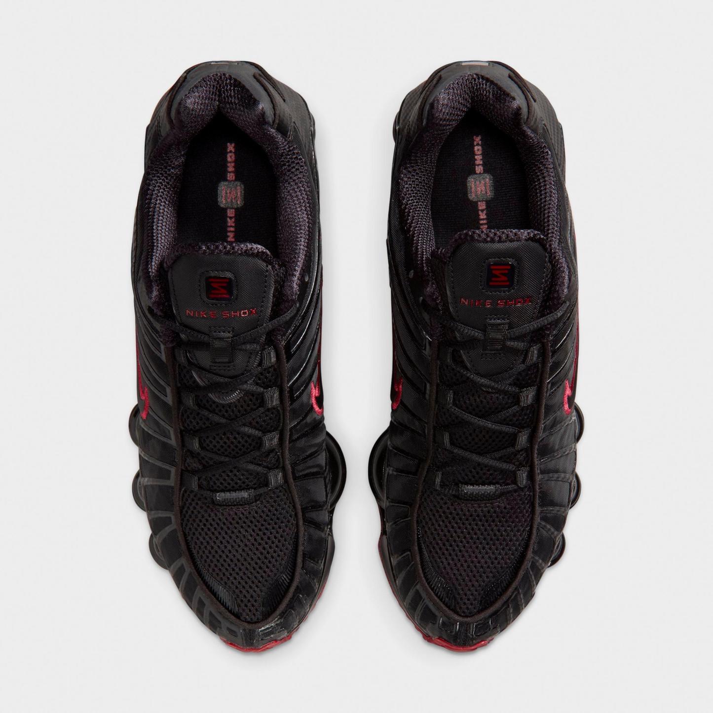 Men's Nithtke Shox TL Casual Shoes - Part 2 - Black/Tough Red/Black - Top view