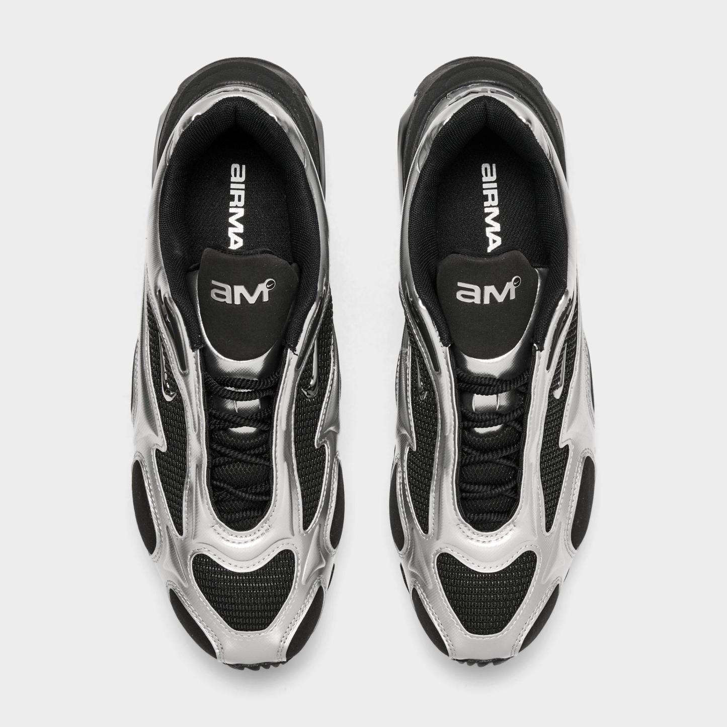 Women's Nithtke Air Max Muse Casual Shoes - Black/Metallic Silver - Top view