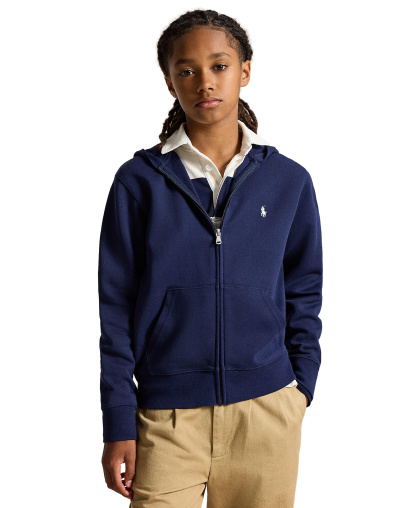 Polo Ralph Lauren Boys' 8-20 Double-Knit Full-Zip Hoodie - Newport Navy