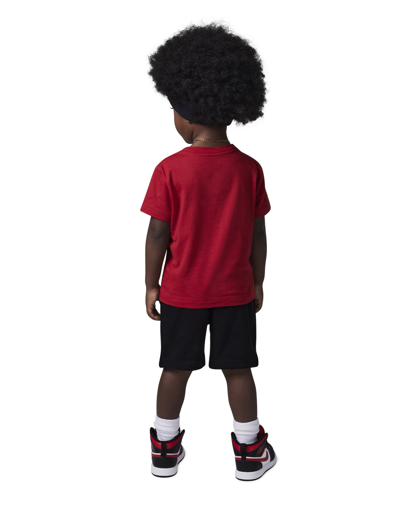 Jordan Boys' 2T-4T Jumbo Jumpman T-Shirt and Shorts, 2-Piece Set - Black/Red