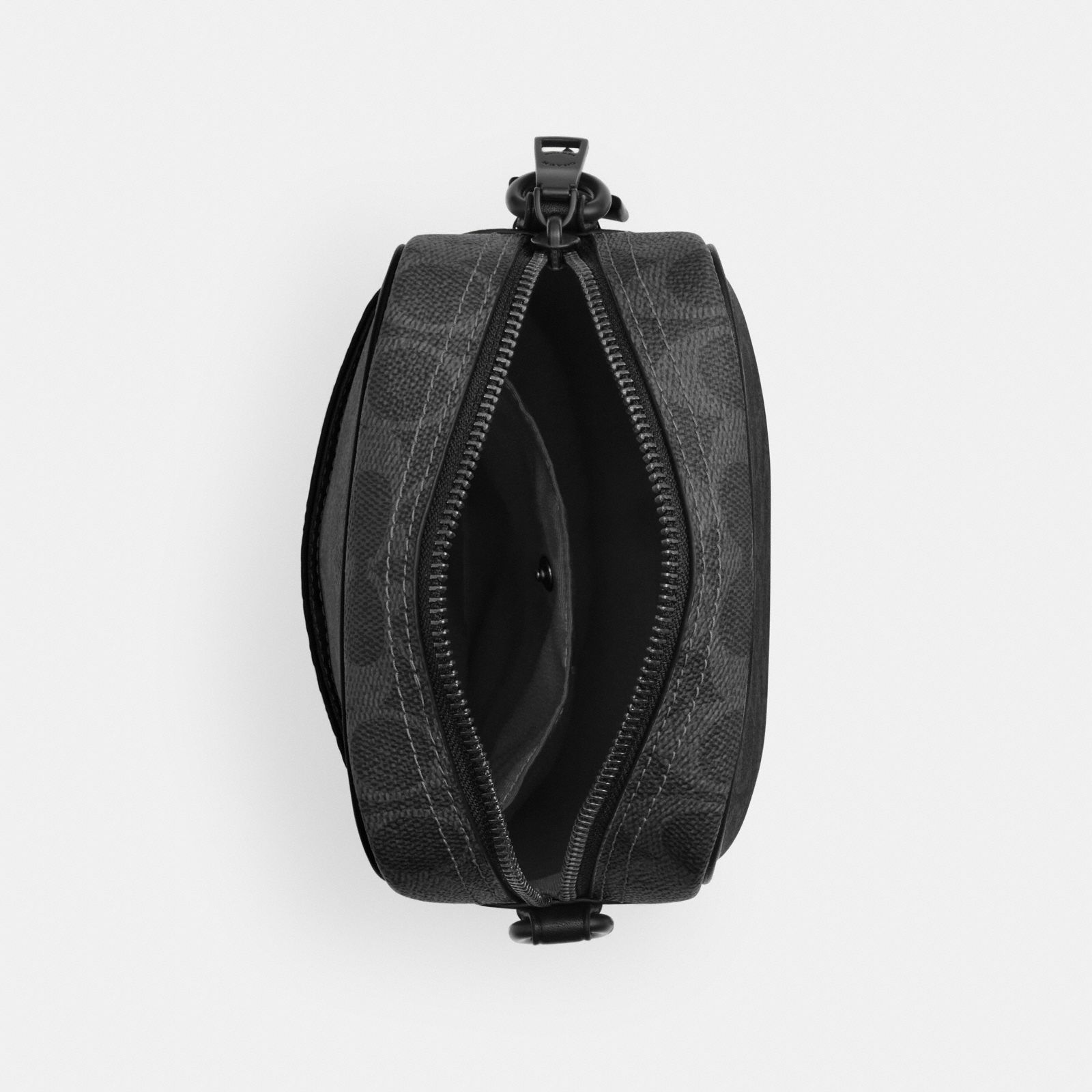 Tristan Crossbody Bag 14 In Signature Canvas - Matte Black/Black Signature - view 4