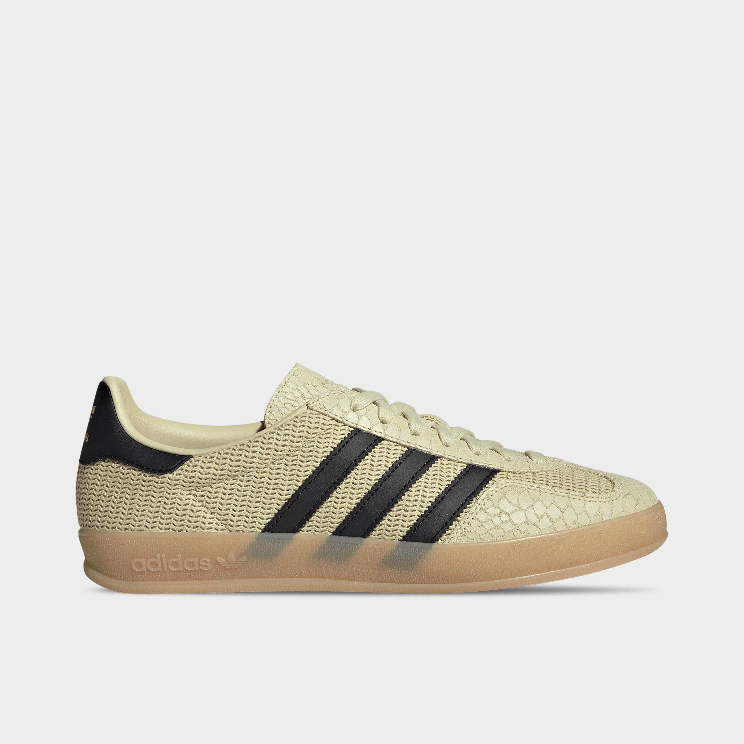 Men's adidas Originals Gazelle Indoor Casual Shoes - Dual Yellow/Core Black/Gum - Left shoe facing left. Outside of the shoe.
