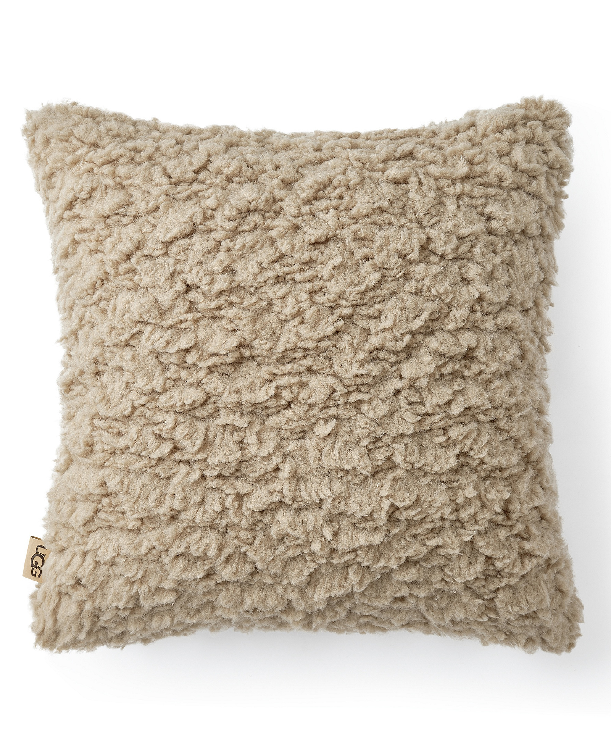UGG® Shira Textured Decorative Pillow, 20" x 20" - Mustard Seed