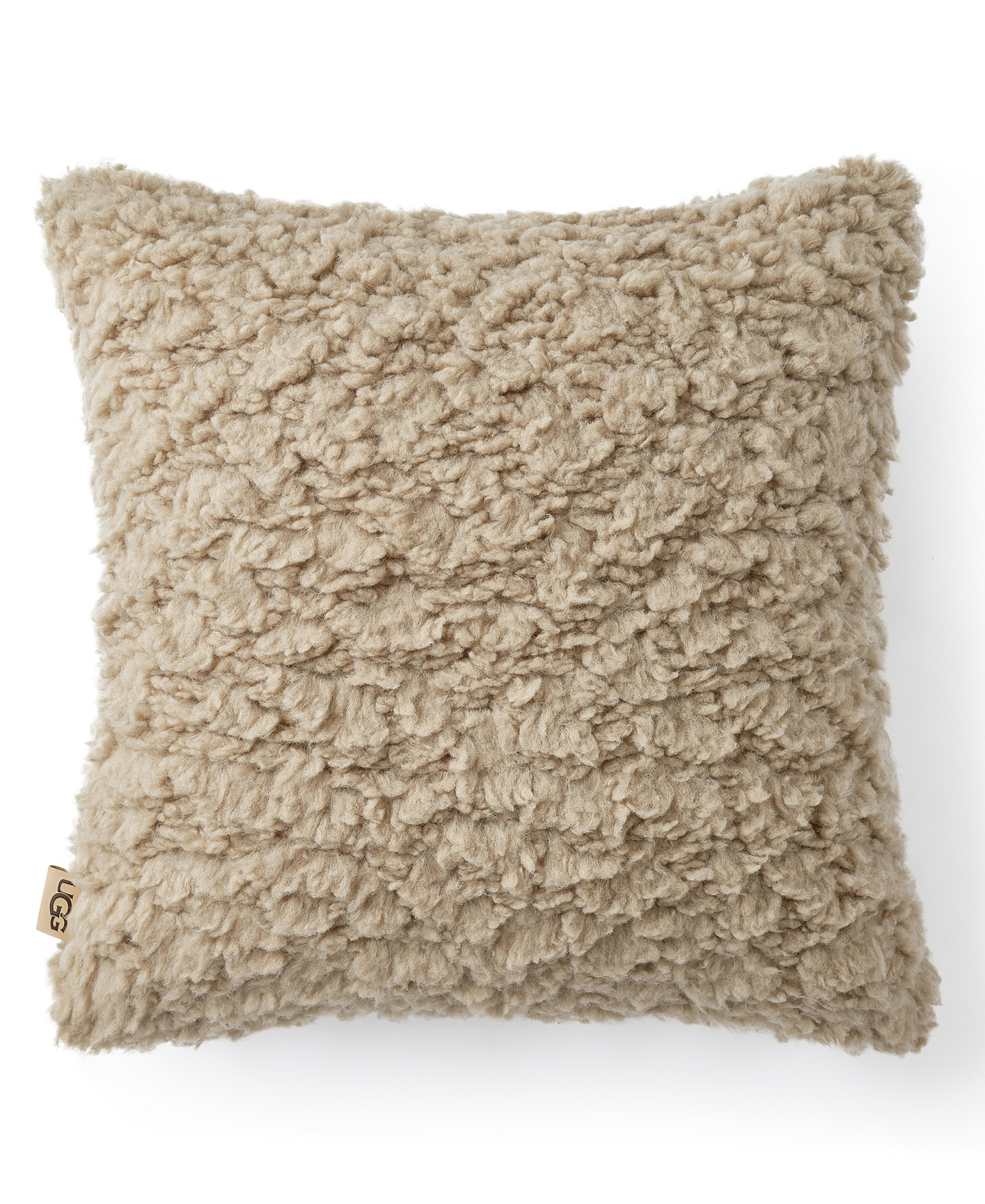 UGG® Shira Textured Decorative Pillow, 20" x 20" - Mustard Seed