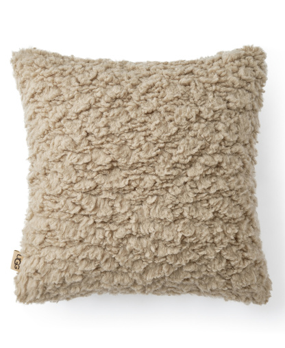 UGG® Shira Textured Decorative Pillow, 20" x 20" - Mustard Seed