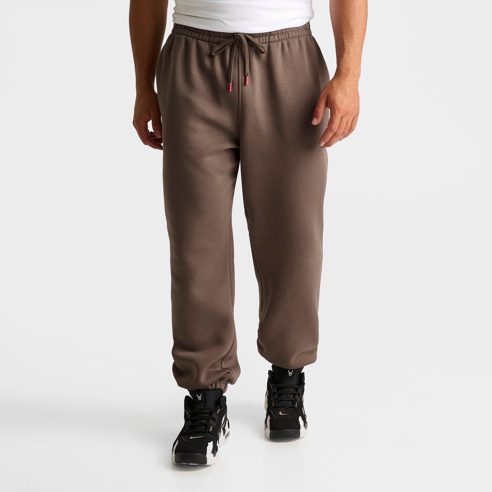 Men's Jordan Brooklyn Jumpman Air French Terry Jogger Pants - Palomino/University Red - view 3