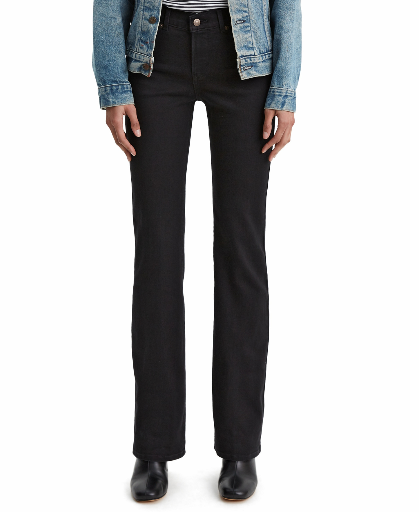 Levi's Women's Casual Classic Mid Rise Bootcut Jeans - Soft Black