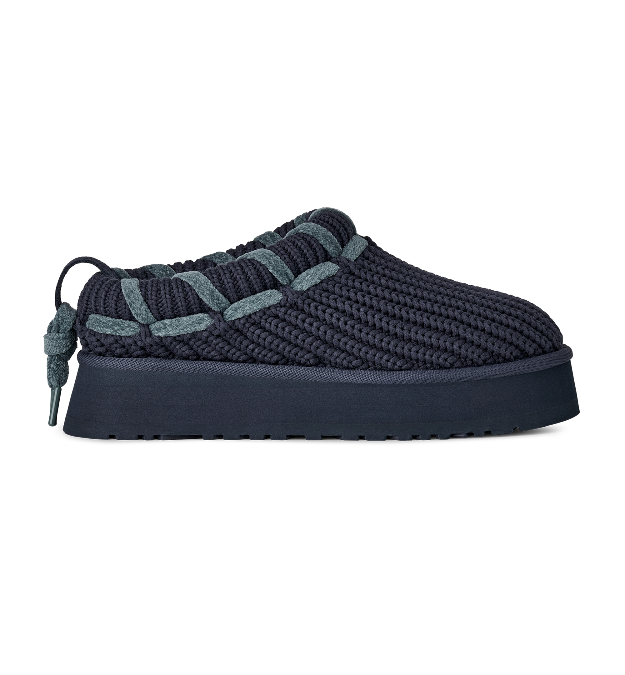 UGG® Women's Tazz Whipstitch Knit Slip-On Slippers - Dark Indigo