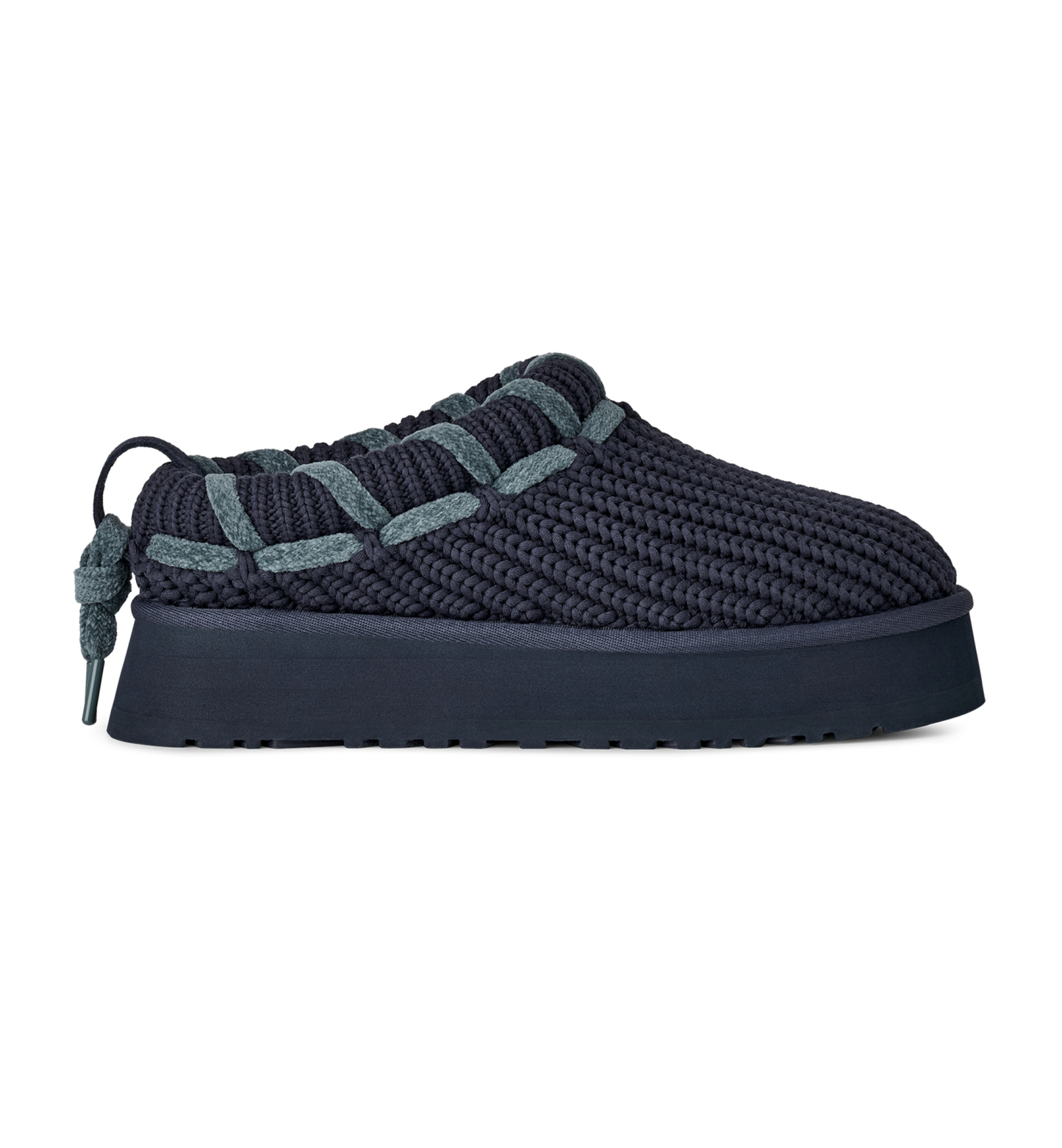 UGG® Women's Tazz Whipstitch Knit Slip-On Slippers - Dark Indigo
