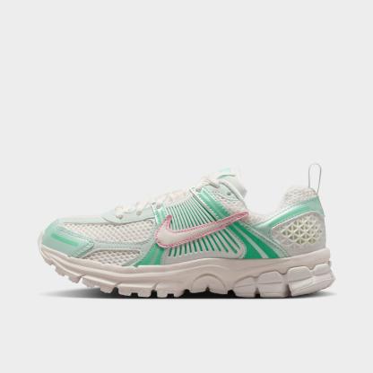 Big Kids' Nithtke Vomero 5 Casual Shoes - Part 1 - Sail/Pink Foam/Arctic Green/Sail - Left shoe facing left. Outside of the shoe.