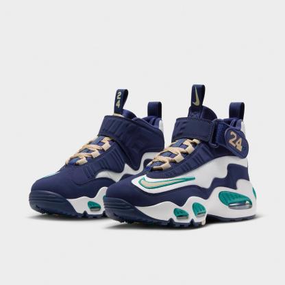 Big Kids' Nithtke Air Griffey Max 1 Casual Shoes - Midnight Navy/Team Gold/Fresh Water - Both shoes facing left