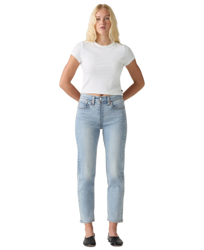 Levi's Women's Wedgie Straight-Leg High-Rise Cropped Jeans - Halfway Th