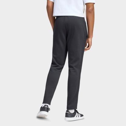 Men's adidas Essentials 3-Stripes Open Hem Fleece Pants - Black/Black