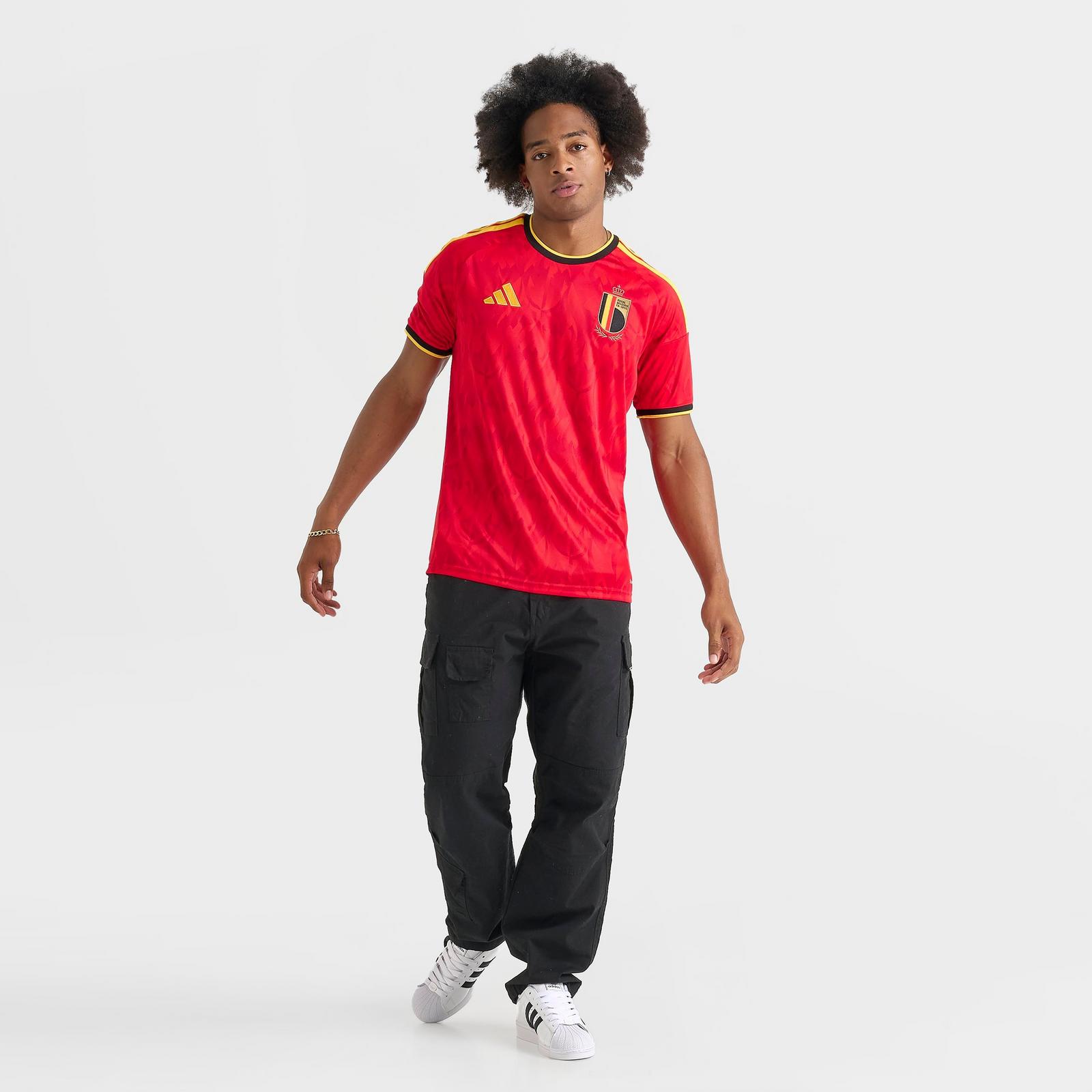 Men's adidas Belgium Home Replica Soccer Jersey - Red/Bold Gold - view 2