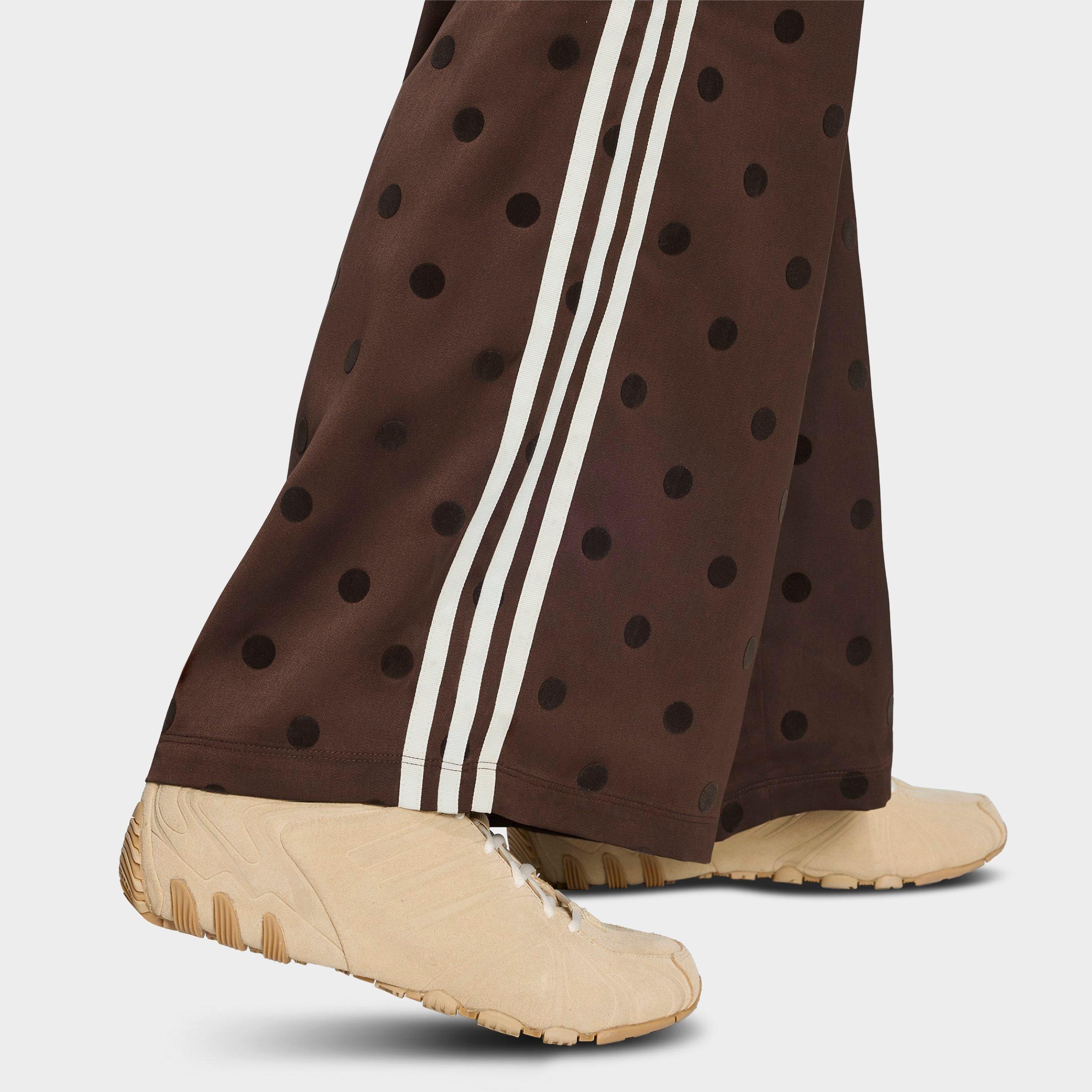 Women's adidas Originals Firebird Polka Dot Satin Wide-Leg Track Pants - Auburn