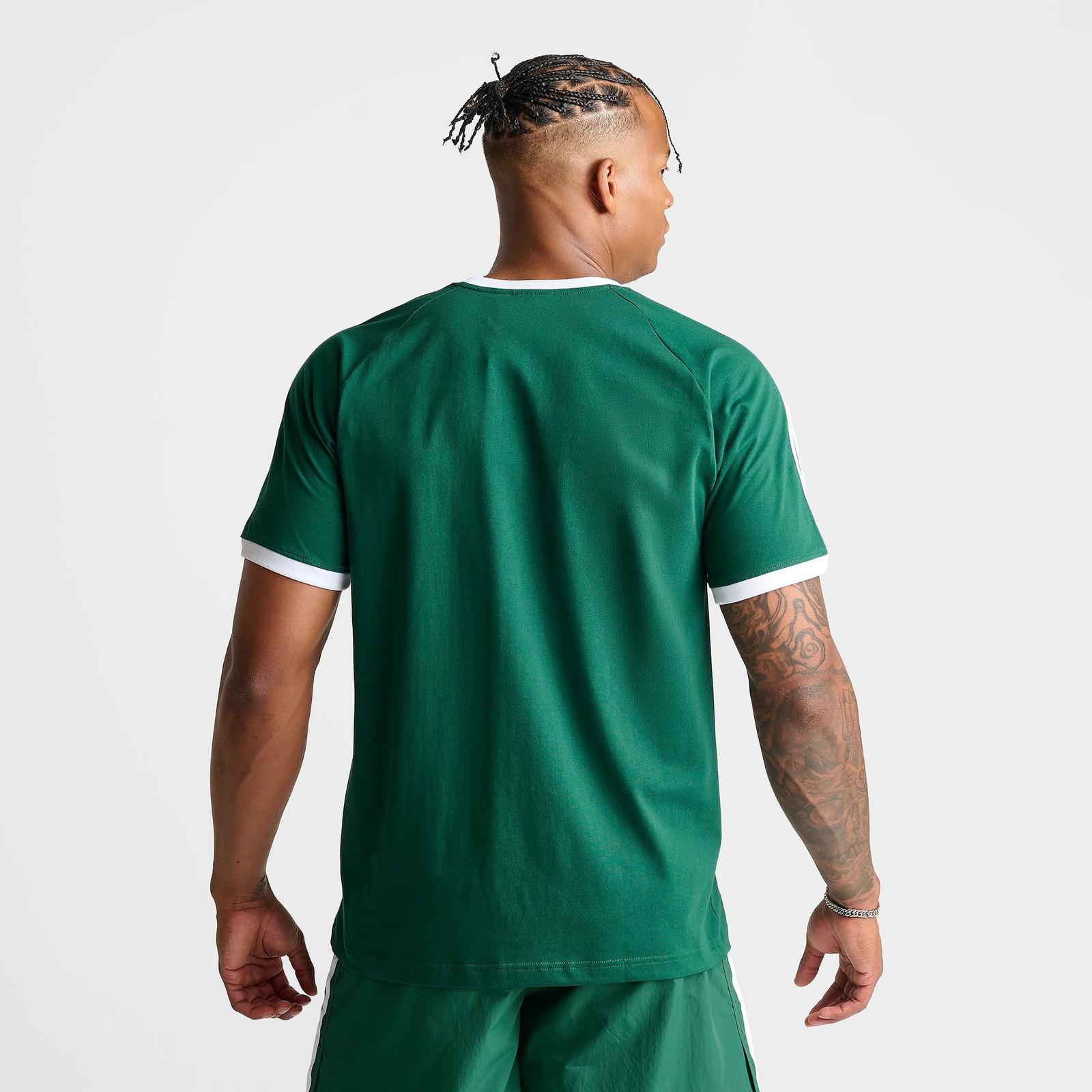 Men's adidas Originals Cali T-Shirt - Collegiate Green/White - view 4
