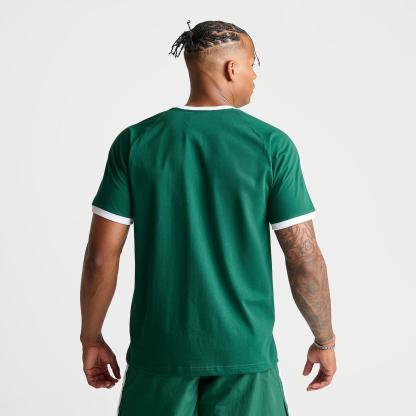 Men's adidas Originals Cali T-Shirt - Collegiate Green/White - view 4