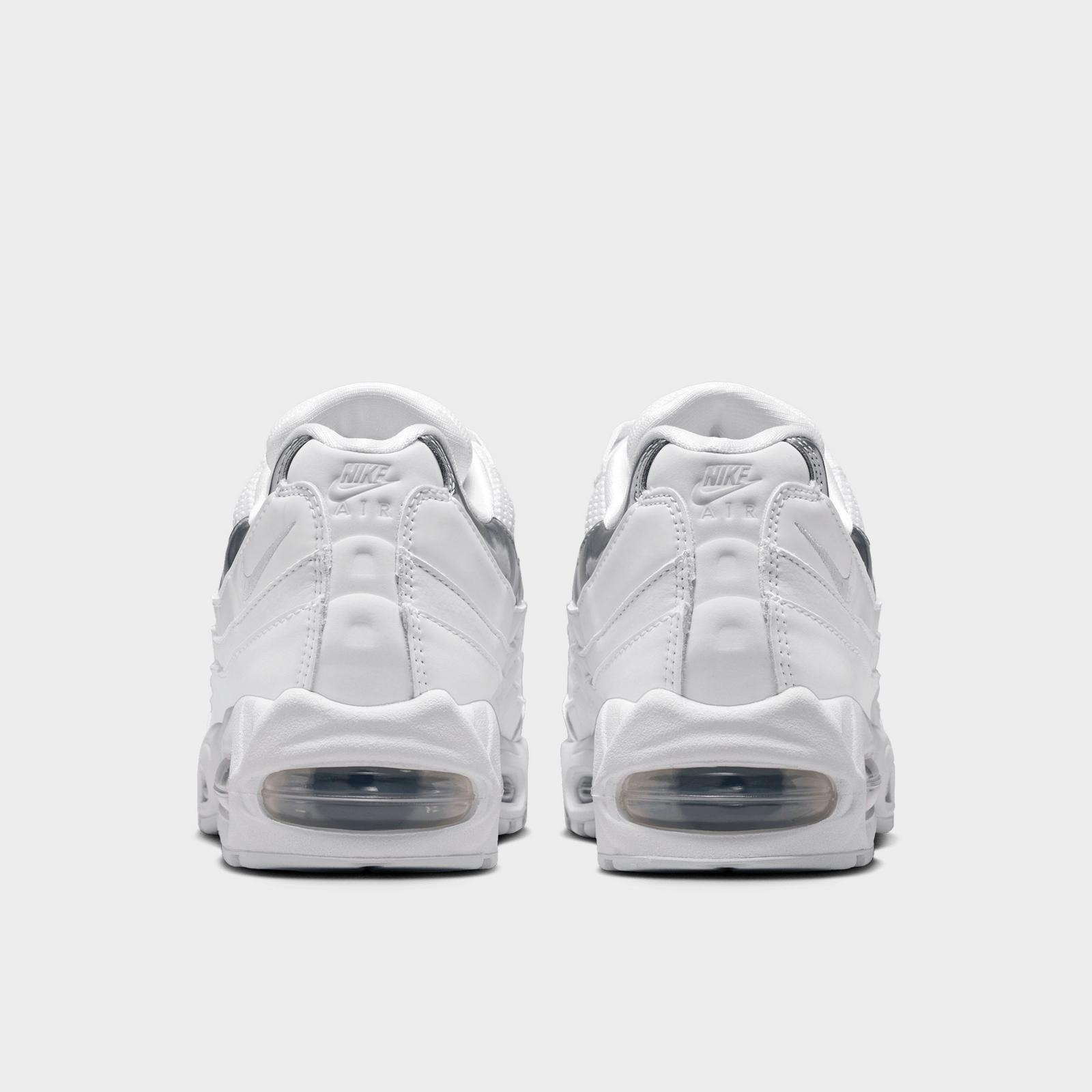 Women's Nike Air Max 95 Big Bubble Casual Shoes - White/Light Charcoal/Metallic Silver/Pure Platinum