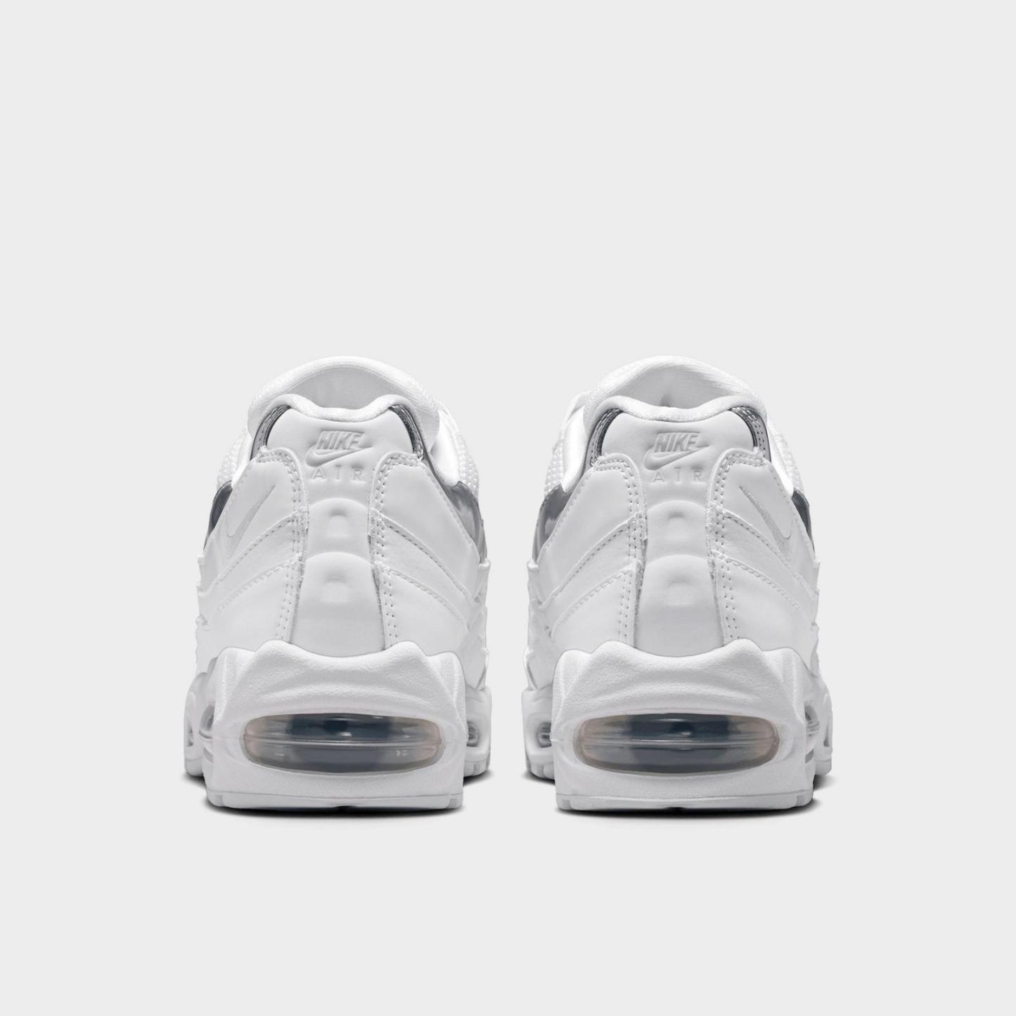 Women's Nike Air Max 95 Big Bubble Casual Shoes - White/Light Charcoal/Metallic Silver/Pure Platinum