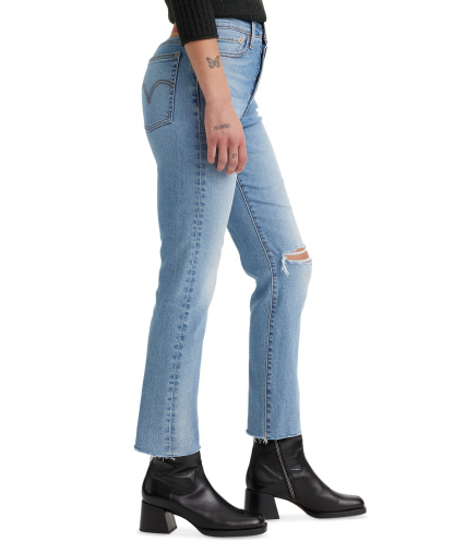 Levi's Women's Wedgie Straight-Leg High-Rise Cropped Jeans - Night Sight