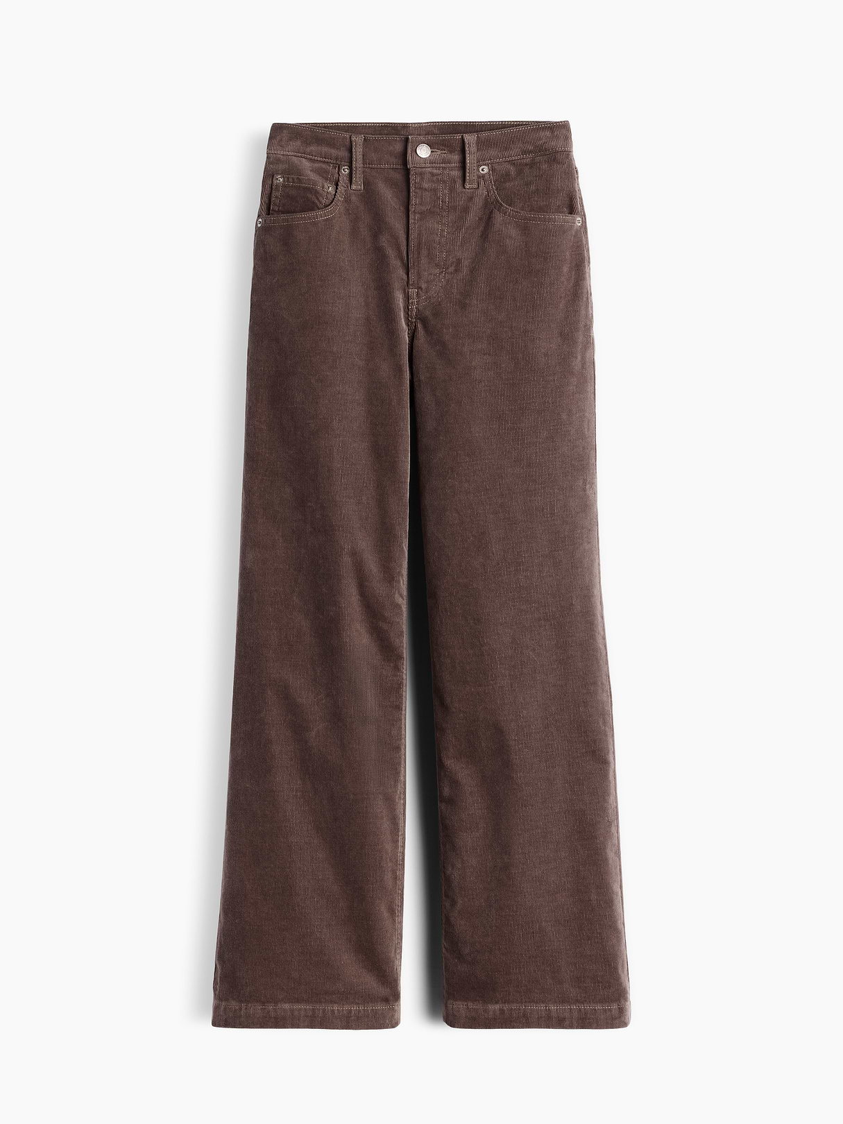 High Rise Stride Wide-Leg Jeans - Plymouth rock brown