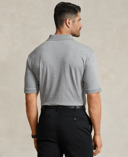 Polo Ralph Lauren Men's Big & Tall Solid Polo Shirt - Steel Heather