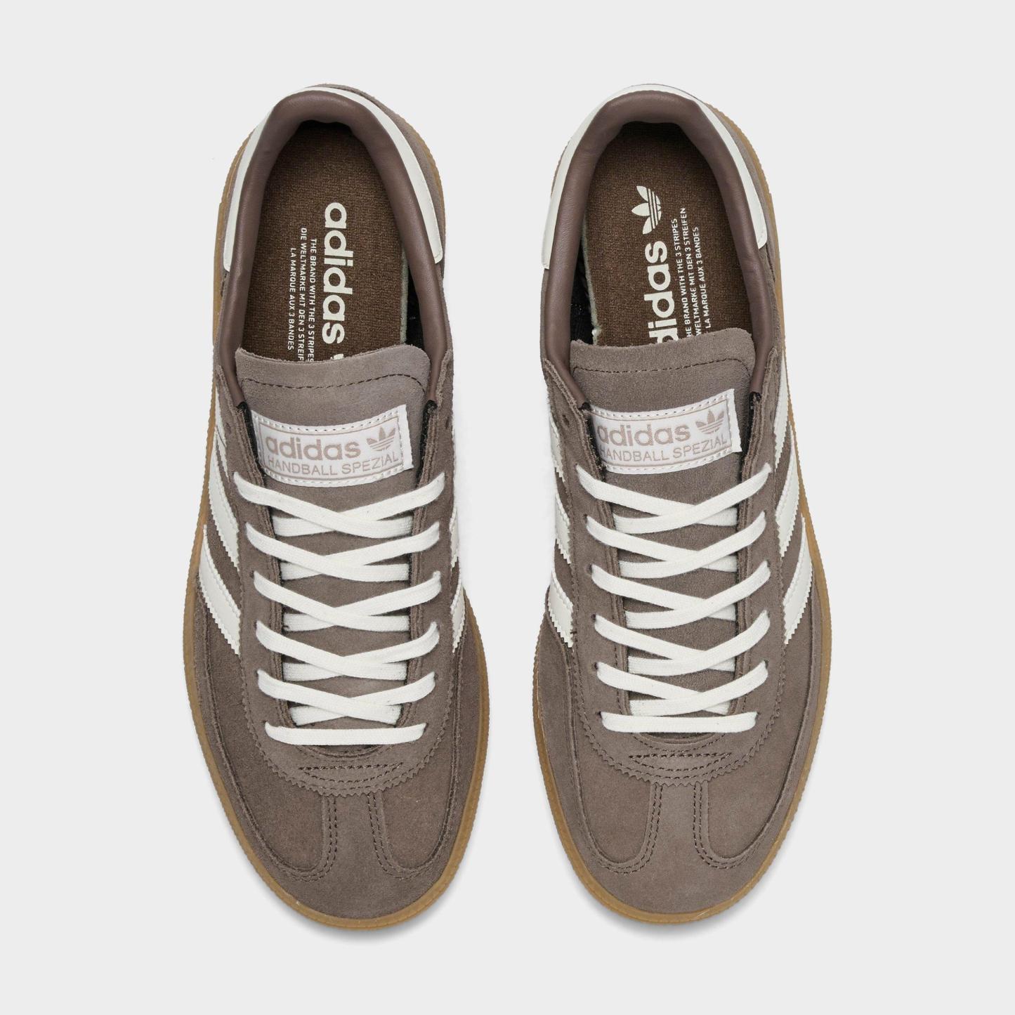 Big Kids' adidas Originals Handball Spezial Casual Shoes - Part 1 - Earth Strata/Off White/Gum - Top view