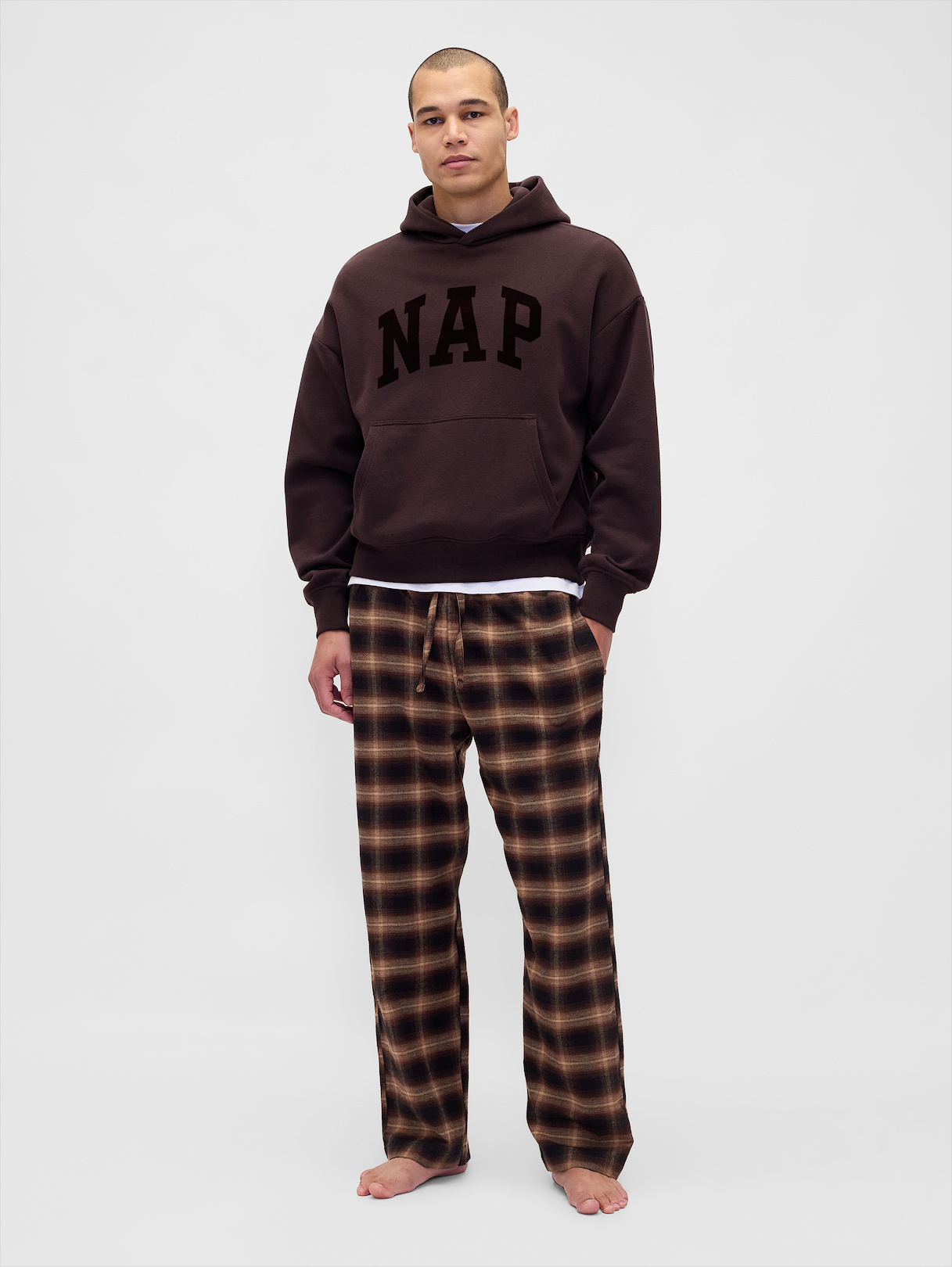 Adult Softest Flannel PJ Pants - Brown plaid