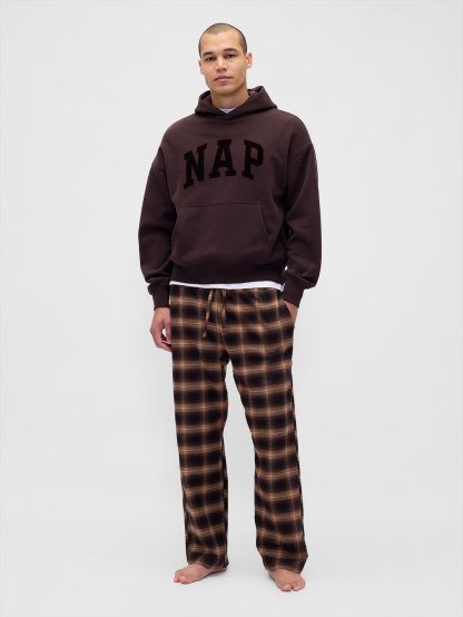 Adult Softest Flannel PJ Pants - Brown plaid
