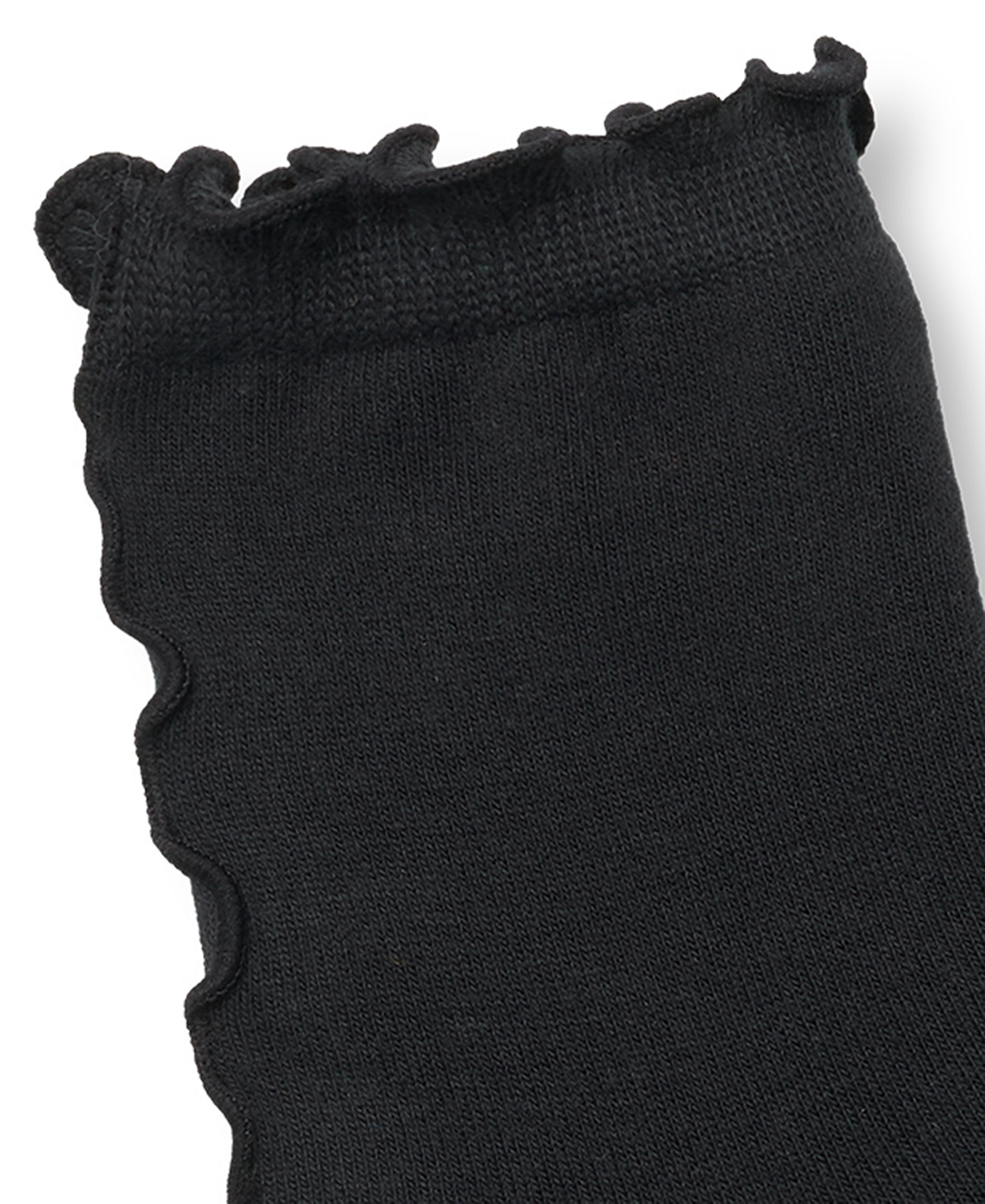 UGG Women's Karsyn Lettuce Edge Quarter Logo Socks - Black