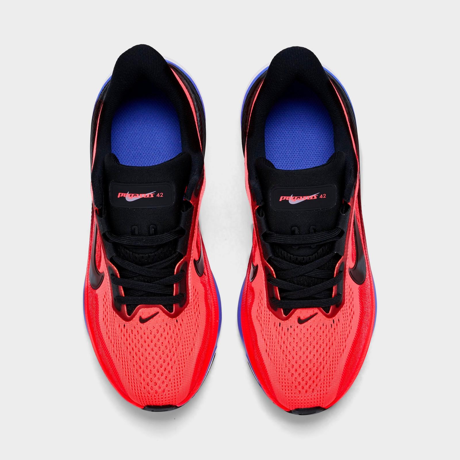 Big Kids' Nike Pegasus 42 Running Shoes - Lava Glow/Flash Crimson/Sapphire/Black