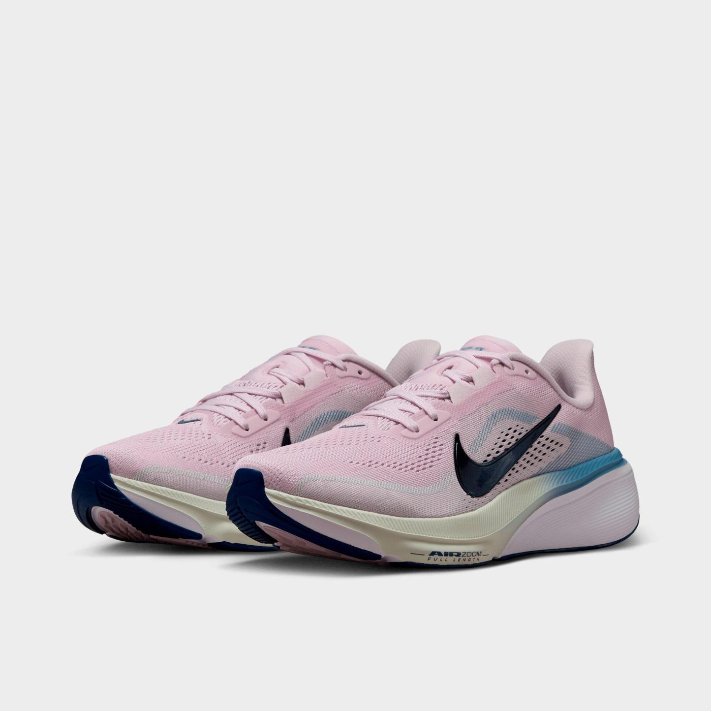 Women's Nithtke Pegasus 42 Running Shoes - Part 1 - Bleached Lilac/Work Blue/Barely Green/Blue Void - Both shoes facing left