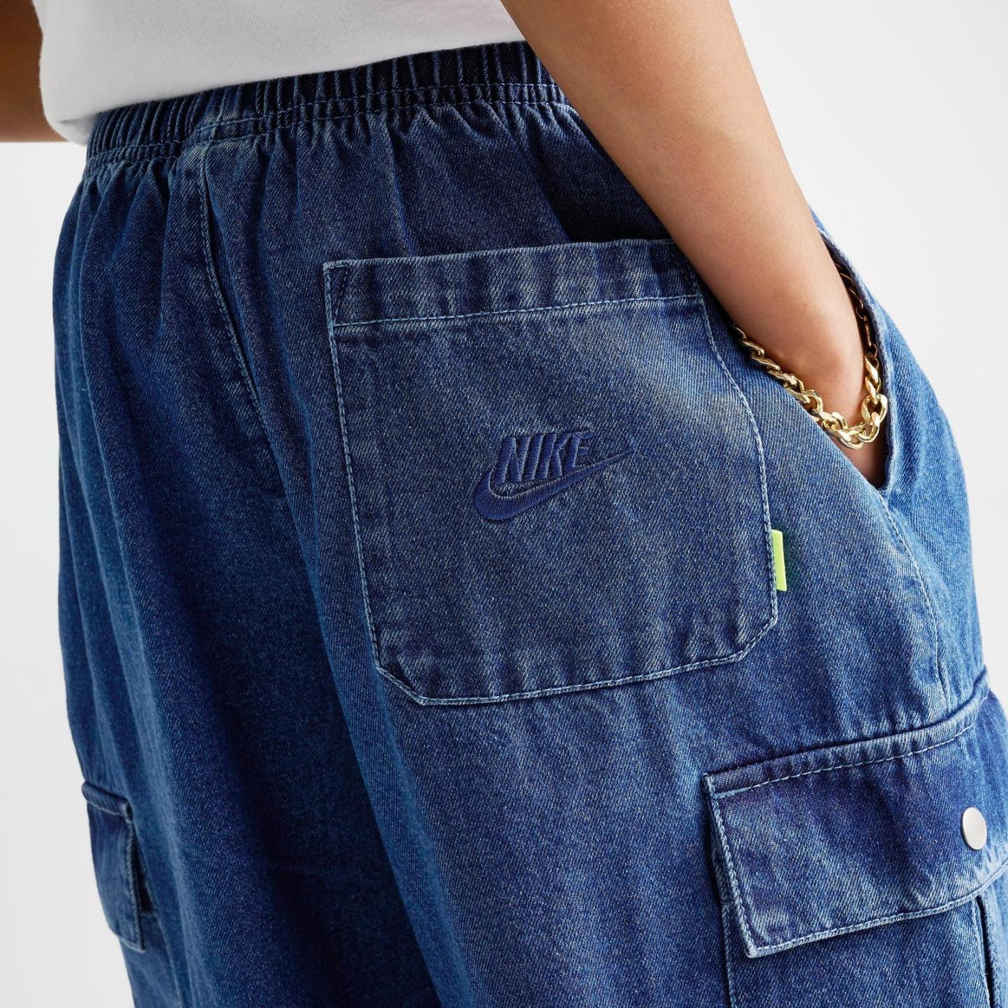 Big Kids' Nike Sportswear Collection Denim Cargo Pants - Mystic Navy/Aegean Storm/Coastal Blue